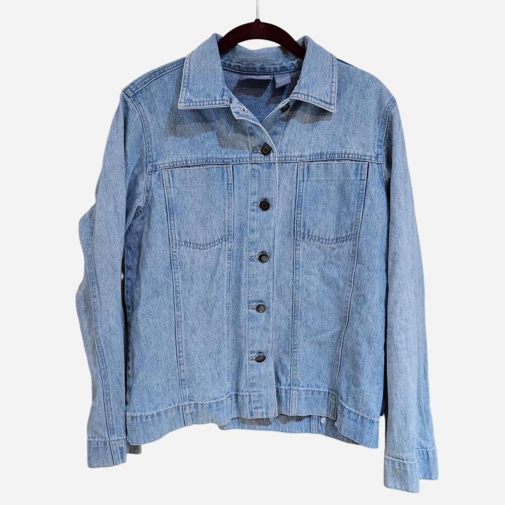 90s cottagecore granola light wash denim jacket